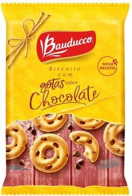 BISCOITO LEITE COM GOTAS DE CHOCOLATE BAUDUCCO PACOTE 335G